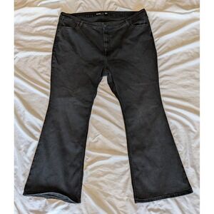 Old Navy Women's High-Rise Flare Black Denim Pants Size 26